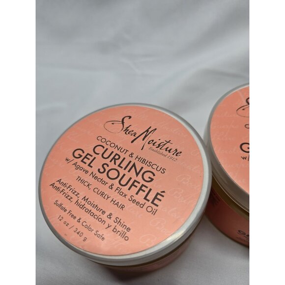 SheaMoisture Curling Gel Souffle for Thick, Curly Hair Coconut , Hibiscus × 2 - Picture 3 of 9